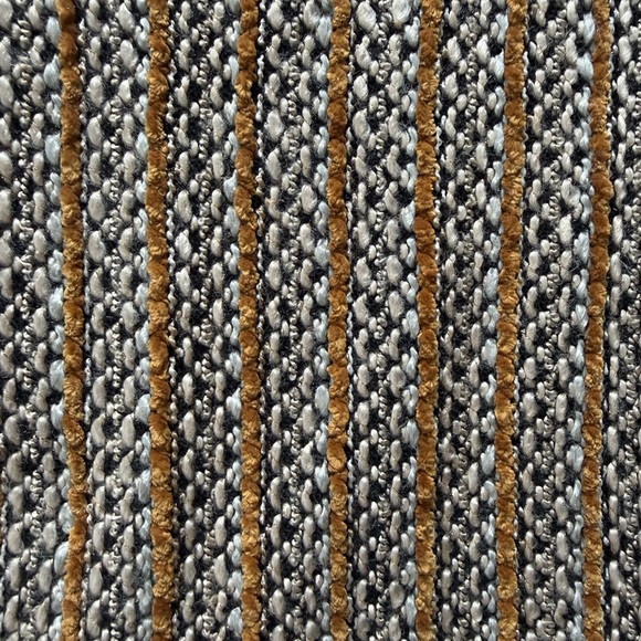 Zara Black, White & Burnt Orange Striped Midi Dress - Picture 6 of 12